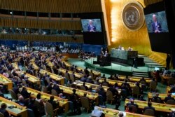 Sidang Majelis Umum PBB ke-76 dilangsungkan di markas PBB di New York di tengah pengamanan ketat.