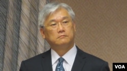 台灣陸委會主委夏立言（美國之音張永泰拍攝）