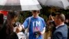 Student George Smith, a supporter of "Britain Stronger IN Europe," campaigns in the lead up to the EU referendum at Holborn in London, Britain June 20, 2016. 
