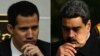 Foto kombinasi dari kiri: Presiden Sementara Venezuela, Juan Guaido di Caracas (8 Januari 2019) dan Presiden Venezuela Nicolas Maduro di Minsk, Belarus, 5 Oktober 2017 (Foto: dok).