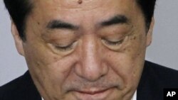 日本首相菅直人星期五在東京參加民主黨大會