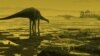 An artist's impression of sauropod dinosaurs on the Isle of Skye. (Credit: Jon Hoad)
