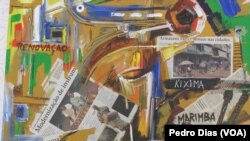 Quadro de Patrício Mawete na mostra “A (Des)construção Biónica de Loanda”
