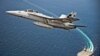 Sebuah jet F/A-18F Super Hornet terbang di atas USS Gerald R. Ford sebagai kapal induk Angkatan Laut AS. 2017. Pemerintahan Presiden Joe Biden, pada Kamis (10/2), menyetujui penjualan senjata senilai hampir $14 miliar kepada Indonesia.(Foto: Reuters)