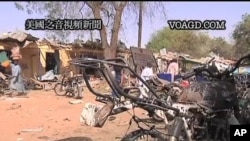 Imagens recolhidas pela TV nigeriana, ilustrando os recentes ataques terroristas.