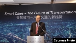 美國在台協會主任酈英傑在“智慧城市論壇”上致辭（照片來源：AIT 網站）