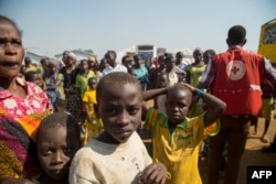 New Congolese refugees arrive at a refugee settlement in Kyangwali, Uganda, Feb. 16, 2018.