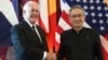 U.S. Secretary of State Rex Tillerson, left, and Thai Foreign Minister Don Pramudwinai pose for a photograph during meeting at the Foreign Ministry in Bangkok, Thailand, Aug. 8, 2017.