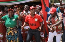 FILE - Party members attend the congress of the opposition Congres National pour la Liberte (National Freedom Council) party, in the capital, Bujumbura, Burundi, Feb. 16, 2020.