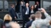 U.S. Vice President Mike Pence and his wife Karen wave before they board on the Air Force Two at Yokota U.S. Air Force Base in Fussa, on the outskirts of Tokyo Tuesday, Nov. 13, 2018.