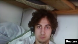 Dzhokhar Tsarnaev is pictured in this handout photo presented as evidence by the U.S. Attorney's Office in Boston, Massachusetts on March 23, 2015. Tsarnaev was heavily influenced by al Qaeda literature and lectures, some of which was found on his laptop,