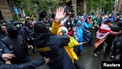 Protest against a bill on "foreign agents" in Tbilisi
