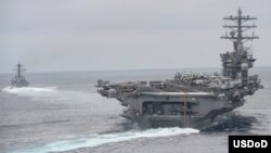 “尼米茲號”航空母艦在太平洋。