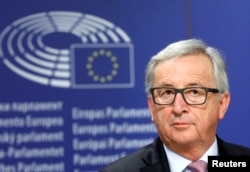 European Commission President Jean-Claude Juncker attends a news conference after the presentation a White Paper on the Future of Europe in Brussels, Belgium, March 1, 2017.