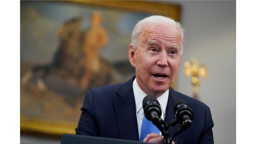 FILE - President Joe Biden speaks in the Roosevelt Room of the White House in Washington, May 13, 2021.