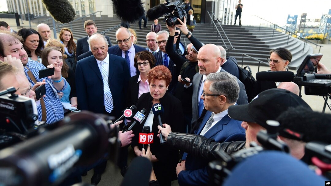 Summit county executive Ilene Shapiro speaks to the media outside the U.S. Federal courthouse, Oct. 21, 2019, in Cleveland. 