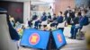  Presiden Jokowi beserta pemimpin dan perwakilan dari negara-negara ASEAN membahas situasi Myanmar di Gedung Sekretariat ASEAN di Jakarta, Sabtu (24/3). (Foto: Courtesy/(Biro Pers)