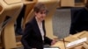Scottish First Minister Nicola Sturgeon delivers a statement in Edinburgh, announcing that Scotland will be placed in lockdown for the duration of January on Jan. 5, 2021.