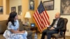Tashkent, Uzbekistan: US Ambassador to Uzbekistan Jonathan Henick talking with VOA's Navbahor Imamova 