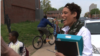 Henriette Taylor, the community school coordinator at Historic Samuel Coleridge-Taylor Elementary, connects students and families with needed services in Baltimore, Maryland. (Jeff Swicord/VOA)
