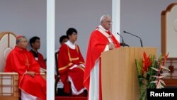 8月16日教宗方济各在首尔举行大型露天弥撒