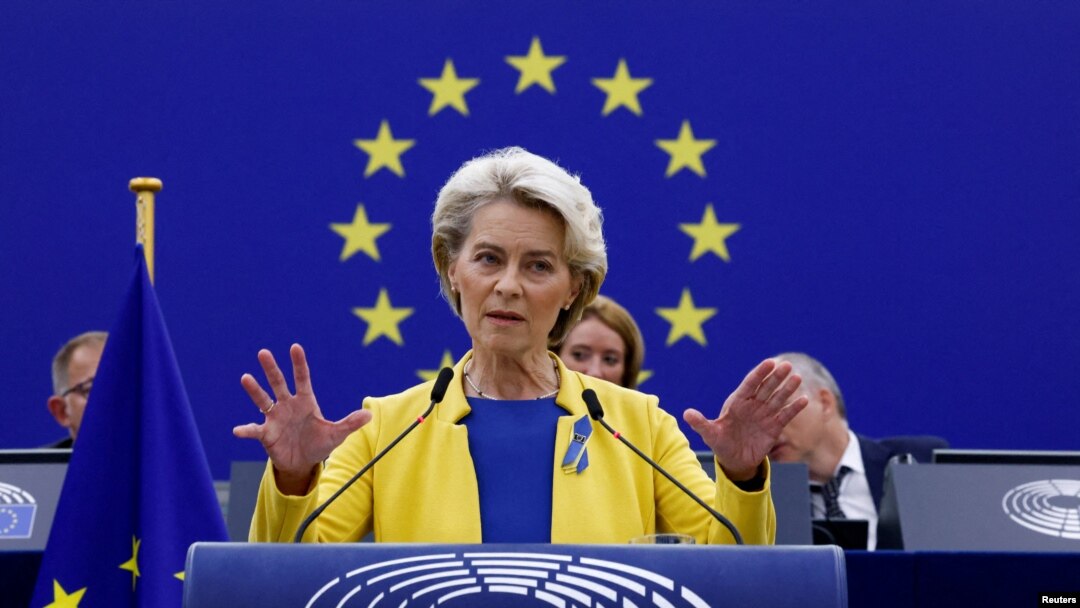 ဥရောပကော်မရှင် အကြီးအကဲ Ursula von der Leyen။ 