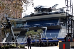 Suasana di Markas Besar Avengers menjelang pembukaan area Kampus Avengers di Disney California Adventure Park di Anaheim, California, 1 Juni 2021.