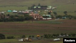A general view shows funeral preparations being made around the property of late former South African President Nelson Mandela in Qunu, Eastern Cape, Dec. 12, 2013. 
