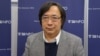 日本言论NPO代表工藤泰志强调，他们在中日韩从事民意调查，是为了增进邻国国民互相理解，谋求和平秩序（美国之音歌篮拍摄）