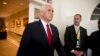 FILE - Vice President Mike Pence arrives for a news conference in the Rose Garden at the White House, June 7, 2018, in Washington.