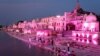 Kuil Hindu di kota Ayodhya, India. 