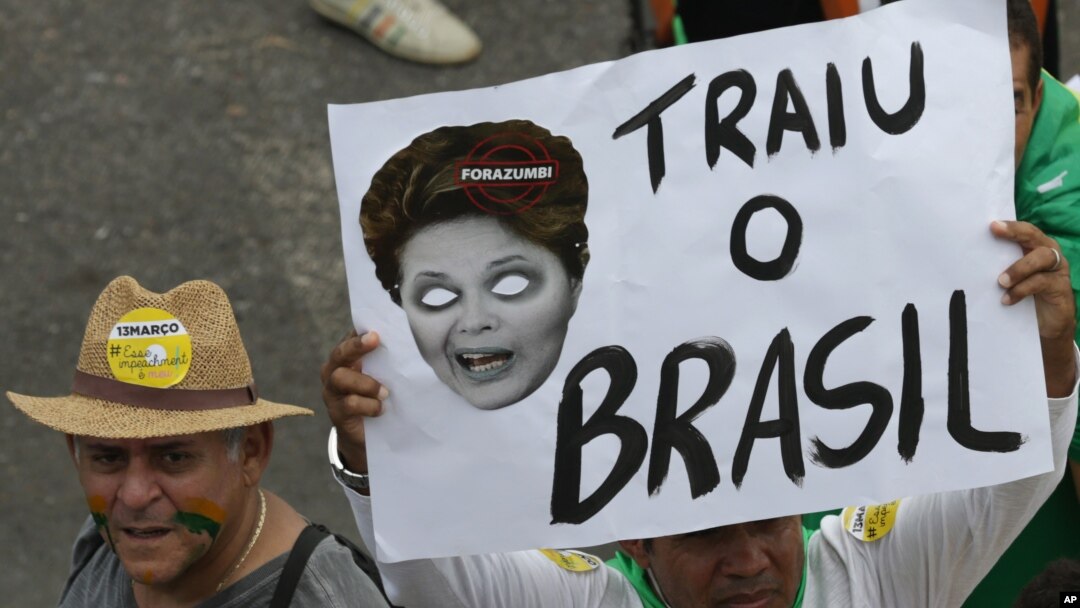 Las protestas en Brasil acusan a la presidenta Dilma Rousseff de tracionar al país