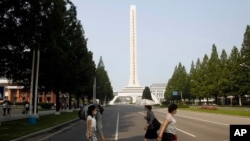 지난 3일 북한 평양 거리.
