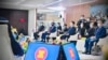 Leaders of the Association of Southeast Asian Nations (ASEAN) meet in Jakarta, Indonesia, April 24, 2021, in the first coordinated international effort to ease the crisis in Myanmar. (Courtesy President Secretariat)