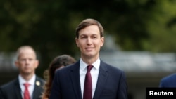 Penasihat Senior Gedung Putih Jared Kushner di North Lawn, Gedung Putih, Washington, 15 September 2020. 