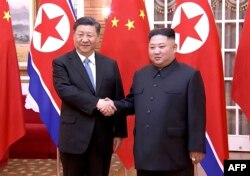 김정은 북한 국무위원장과 시진핑 중국 국가주석이 지난 2019년 6월 평양에서 회담했다.