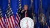 Mantan Presiden AS dan calon presiden dari Partai Republik Donald Trump berbicara di kota Concord, negara bagian New Hampshire, Selasa 27 Juni 2023. 