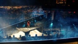 The Weeknd performs during the 2020 MTV VMAs in this screen grab image made available on Aug. 30, 2020. (VIACOM/Handout via Reuters)