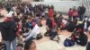 Nurses participate in a Zumba aerobic fitness program as a way of helping them to cope with working situations during the coronavirus outbreak within the Infectious Disease Unit grounds of the Kenyatta National Hospital in Nairobi, Kenya.
