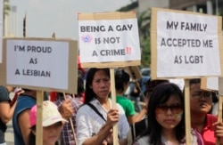 Salah satu demonstrasi di Jakarta menuntut persamaan hak bagi kaum LGBT.