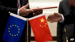 欧盟与中国贸易摩擦不断。（美联社资料图）