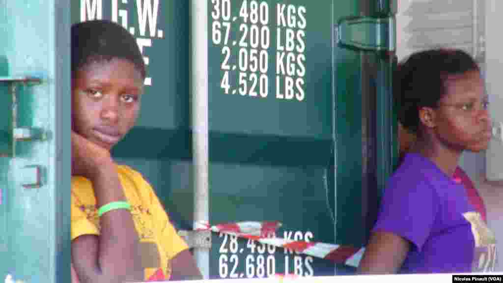 Rescued migrants on board the “Rio Segura” in Pozzallo.