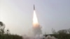 A view of a test launch of a new solid-fuel intercontinental ballistic missile (ICBM) Hwasong-18 at an undisclosed location in this still image of a photo used in a video released by North Korea's Korean Central News Agency (KCNA) April 14, 2023. KCNA via REUTERS TV/via REUTERS