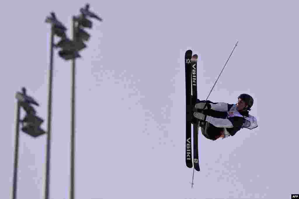 New Zealand's Luca Harrington competes in the men's Freeski Big Air during the FIS Snowboard & Freeski Big Air World Cup Shougang in Beijing, China.