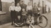 A 1929 photo shows neighborhood boys in Bremen, Germany. It's part of a special exhibit at the U.S. Holocaust Memorial Museum that inspired an art installation by Hungarian students studying anti-discrimination. (US Holocaust Memorial Museum, courtesy of Jacob G. Wiener)