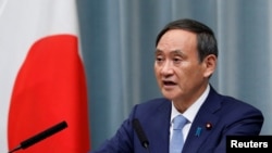 스가 요시히데 일본 관방장관. 