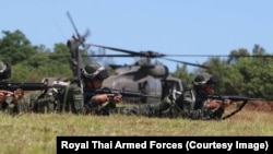 Thai soldiers take part in the Lightning Forge Exercise 2019, a large-scale training exercise, on Oahu, Hawaii, U.S.A.
