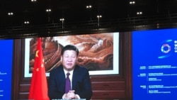 中國國家主席習近平發表視頻講話祝賀第三屆世界互聯網大會開幕（美國之音葉兵拍攝）