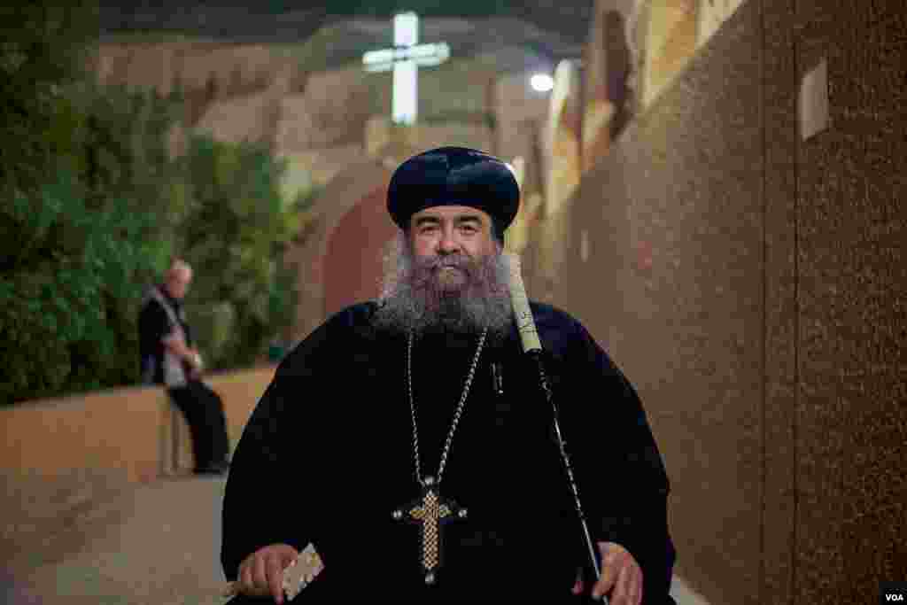Bishop Uannas, the head of Virgin Mary Monastery in Assiut says, "The holy family came here to take a boat…they stayed here in that cave, because of the Nile floods. People come here because the place is full of blessings." Sunday, August 18, 2019.