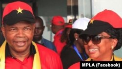 João Lourenço e Ana Dias Lourenço, numa actividade do MPLA em Luanda (Foto de Arquivo)